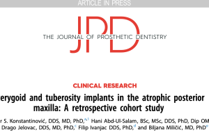 CLINICAL RESEARCH Pterygoid and tuberosity implants in the atrophic posterior maxilla: A retrospective cohort study